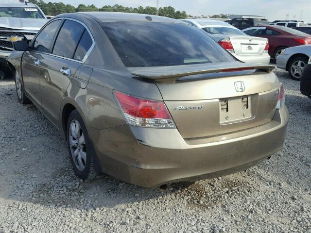 1HGCP368X8A024160 - 2008 HONDA ACCORD EXL TAN photo 3