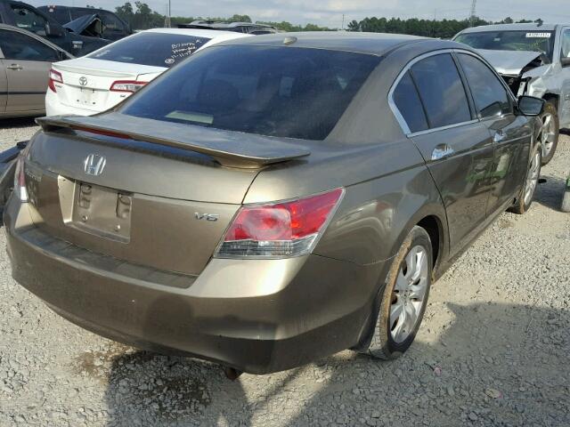 1HGCP368X8A024160 - 2008 HONDA ACCORD EXL TAN photo 4