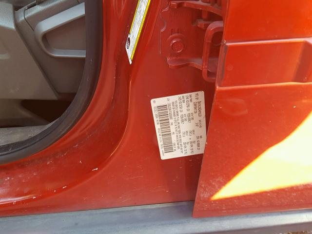 1D8GU58K07W656889 - 2007 DODGE NITRO SLT RED photo 10