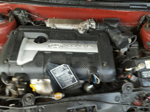 KMHDN56D26U185711 - 2006 HYUNDAI ELANTRA GL RED photo 7