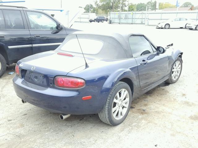 JM1NC25F080146609 - 2008 MAZDA MX-5 MIATA BLUE photo 4