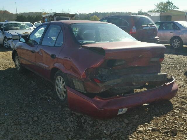 1Y1SK5264SZ012034 - 1995 GEO PRIZM BASE RED photo 3
