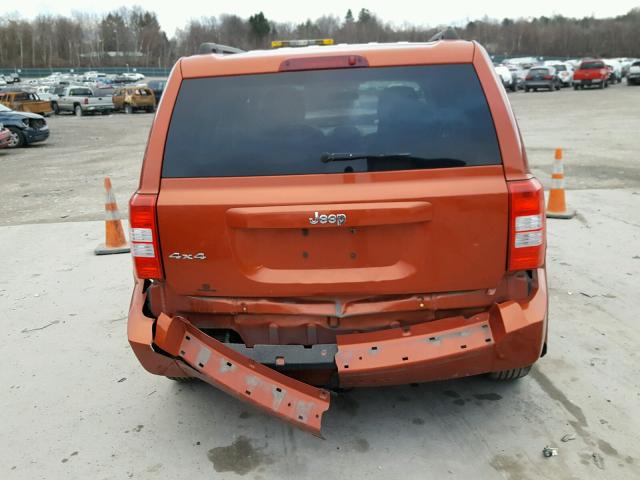 1J4NF2GB8AD536691 - 2010 JEEP PATRIOT SP ORANGE photo 9