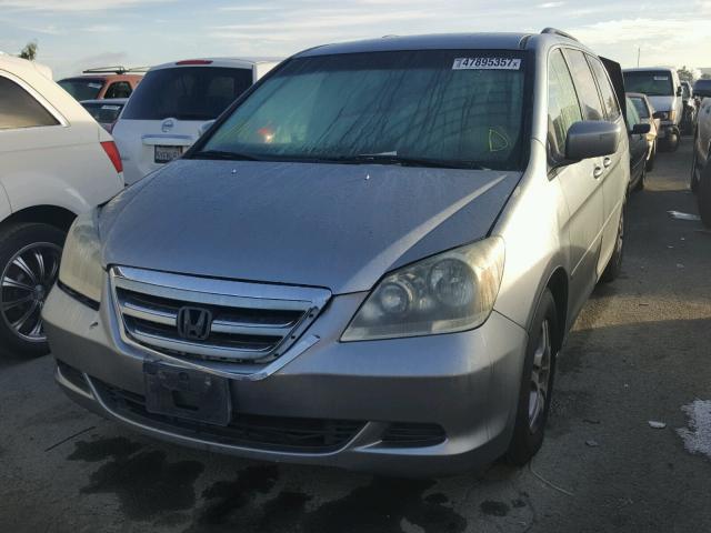 5FNRL38476B024152 - 2006 HONDA ODYSSEY EX GRAY photo 2