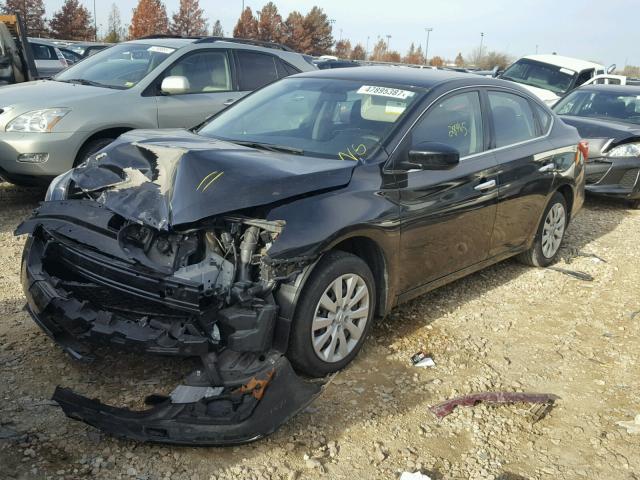 3N1AB7APXGL655964 - 2016 NISSAN SENTRA S BLACK photo 2