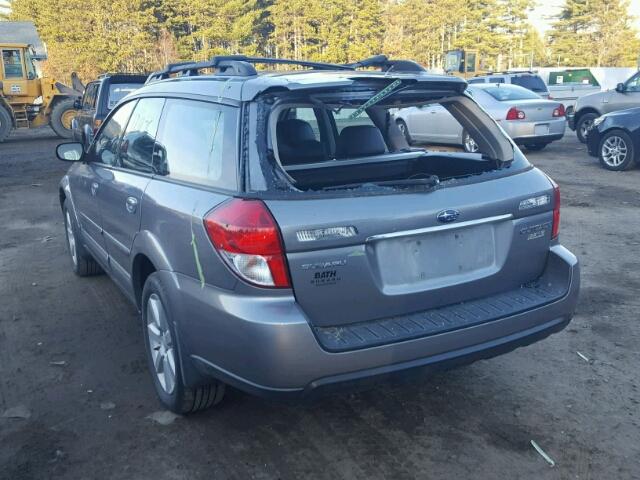 4S4BP62C887360596 - 2008 SUBARU OUTBACK 2. GRAY photo 3