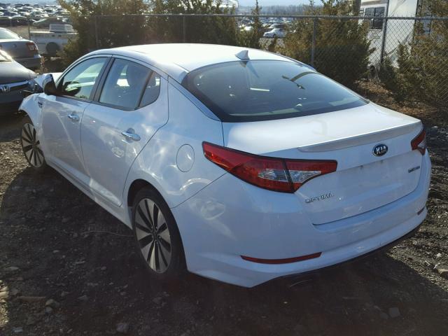 5XXGR4A66DG103099 - 2013 KIA OPTIMA SX WHITE photo 3