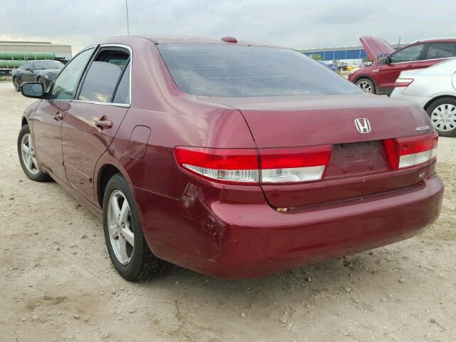 1HGCM56804A135279 - 2004 HONDA ACCORD EX MAROON photo 3