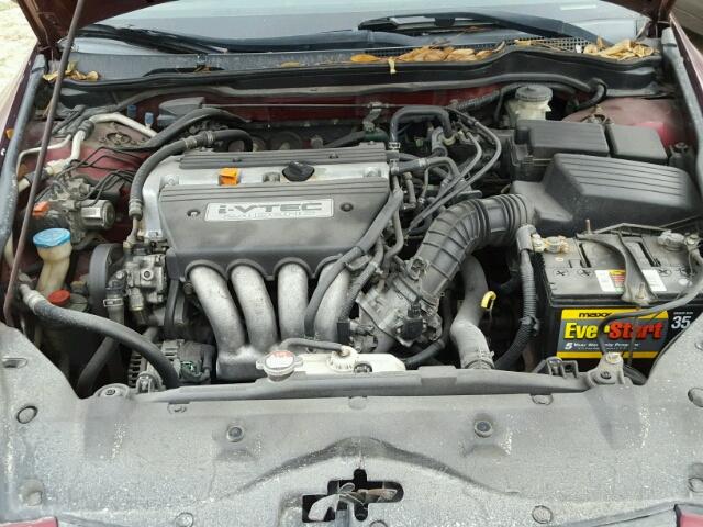 1HGCM56804A135279 - 2004 HONDA ACCORD EX MAROON photo 7