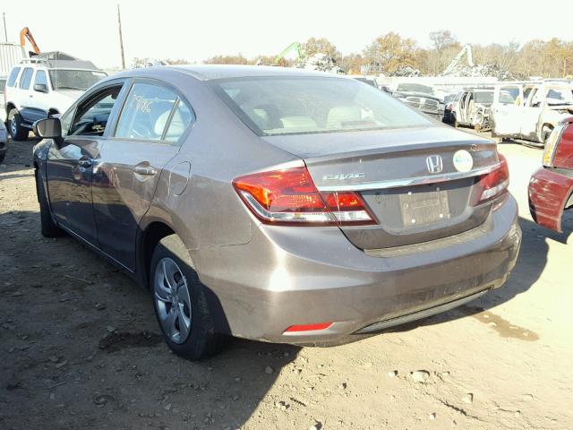 19XFB2F58FE227729 - 2015 HONDA CIVIC LX GRAY photo 3