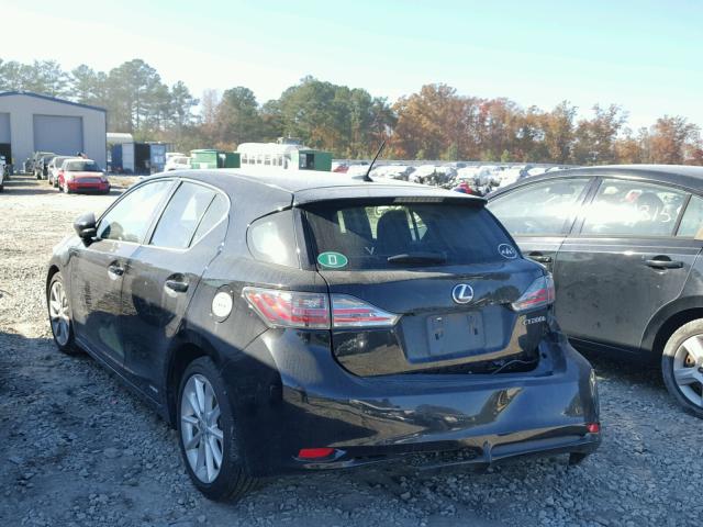 JTHKD5BH6B2040036 - 2011 LEXUS CT 200 BLACK photo 3