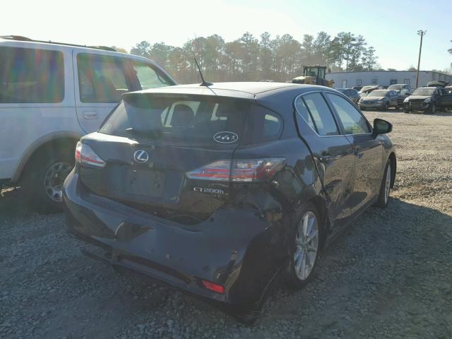 JTHKD5BH6B2040036 - 2011 LEXUS CT 200 BLACK photo 4