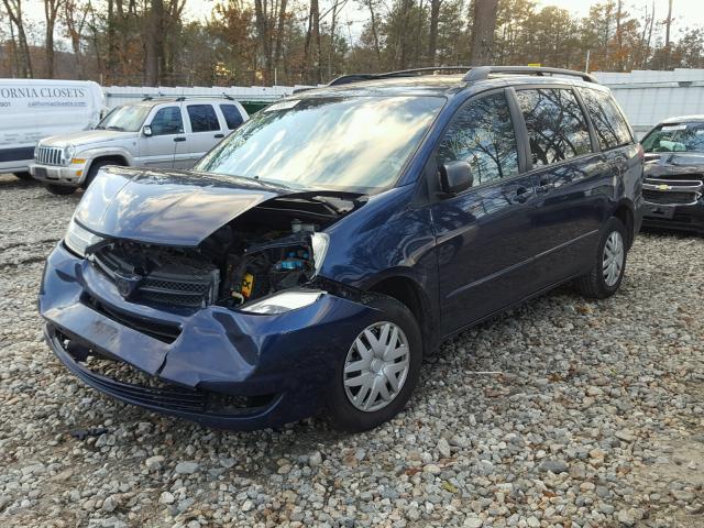 5TDZA23C95S378750 - 2005 TOYOTA SIENNA CE BLUE photo 2