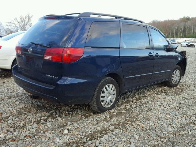 5TDZA23C95S378750 - 2005 TOYOTA SIENNA CE BLUE photo 4