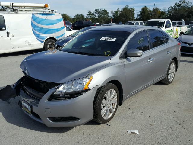 3N1AB7AP9EY320159 - 2014 NISSAN SENTRA S GRAY photo 2