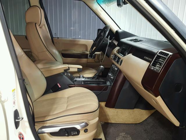 SALMF15467A242581 - 2007 LAND ROVER RANGE ROVE WHITE photo 5