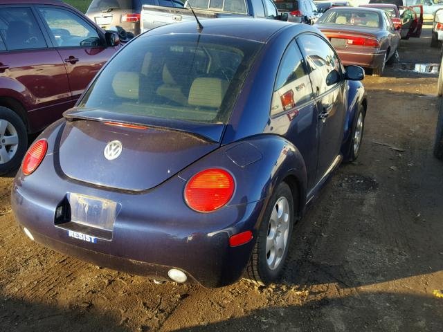 3VWCB21C02M448845 - 2002 VOLKSWAGEN NEW BEETLE 蓝色 照片 4