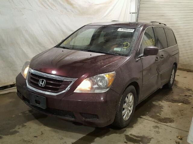 5FNRL38768B105916 - 2008 HONDA ODYSSEY EX MAROON photo 2