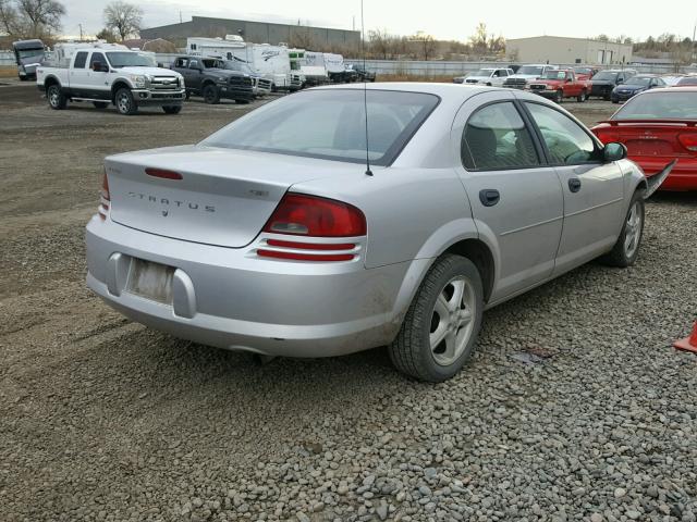 1B3EL36T54N142404 - 2004 DODGE STRATUS SE SILVER photo 4