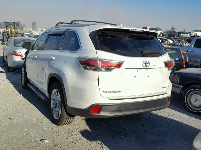 5TDYKRFH1FS048823 - 2015 TOYOTA HIGHLANDER WHITE photo 3