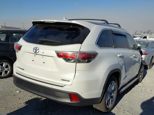 5TDYKRFH1FS048823 - 2015 TOYOTA HIGHLANDER WHITE photo 4