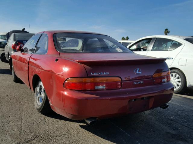 JT8UZ30C1N0014613 - 1992 LEXUS SC 400 RED photo 3