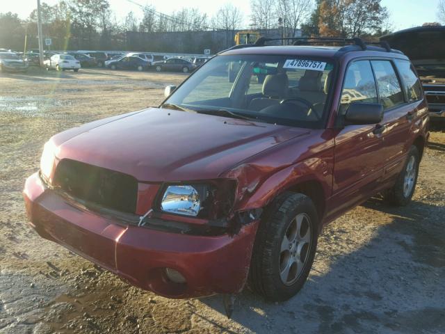 JF1SG65684H748299 - 2004 SUBARU FORESTER 2 RED photo 2