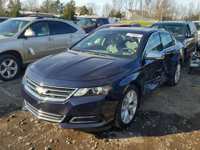 2G1145S39G9166507 - 2016 CHEVROLET IMPALA LTZ BLUE photo 2