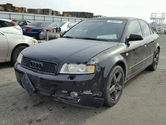 WAULC68E25A126043 - 2005 AUDI A4 1.8T QU BLACK photo 2