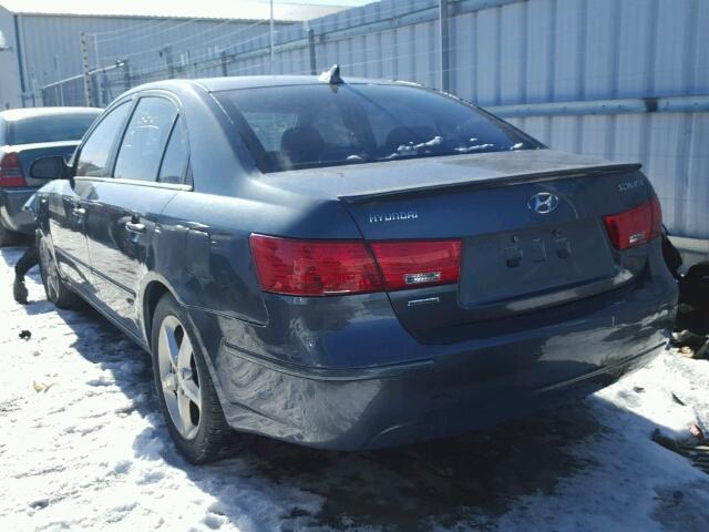 5NPET46C29H557126 - 2009 HYUNDAI SONATA GLS BLUE photo 3