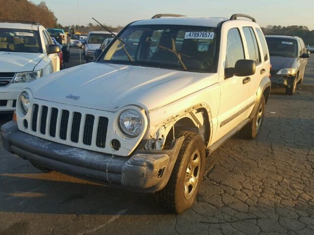 1J4GK48K65W515430 - 2005 JEEP LIBERTY SP WHITE photo 2