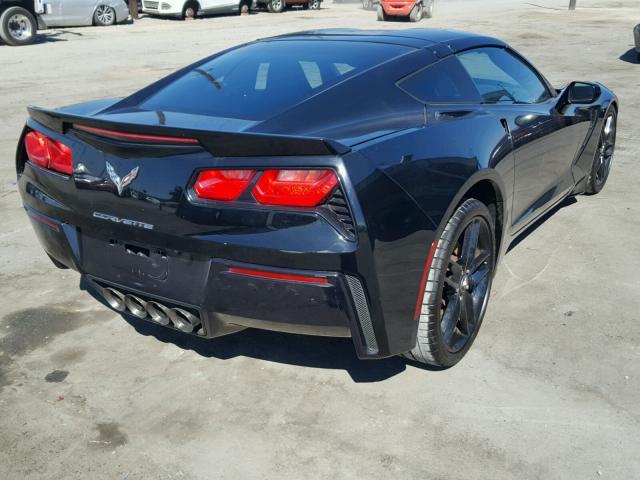 1G1YM2D76E5110791 - 2014 CHEVROLET CORVETTE S BLACK photo 4