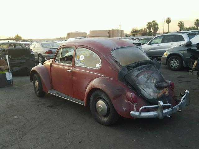 117382447 - 1967 VOLKSWAGEN BEETLE BURGUNDY photo 3