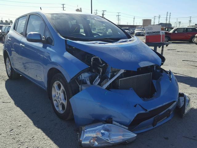 1N4AZ0CP5EC336385 - 2014 NISSAN LEAF S BLUE photo 1