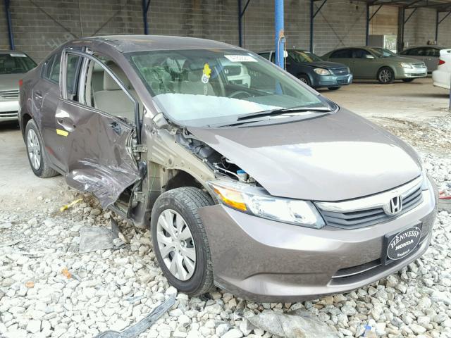 2HGFB2F5XCH530366 - 2012 HONDA CIVIC LX GRAY photo 1