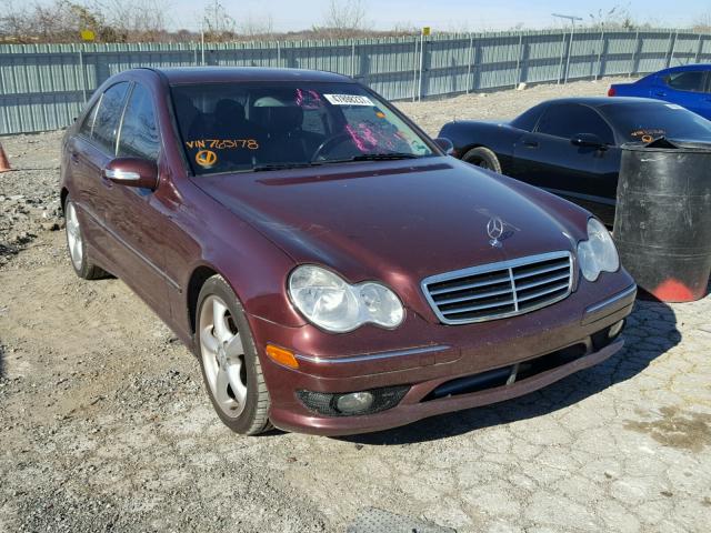 WDBRF52H36F765178 - 2006 MERCEDES-BENZ C GENERATI BURGUNDY photo 1