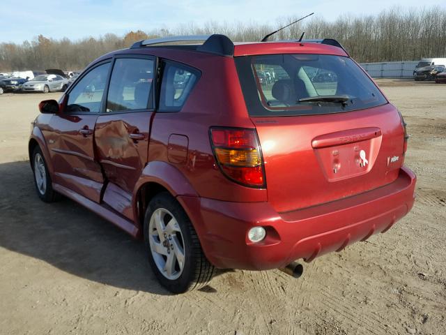 5Y2SL65817Z439733 - 2007 PONTIAC VIBE RED photo 3