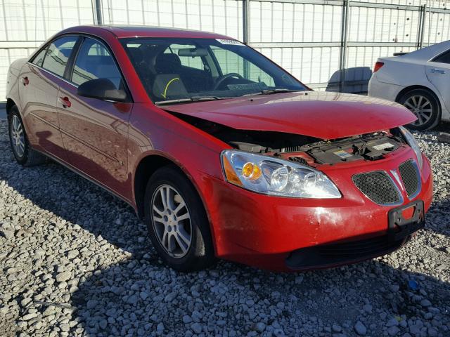 1G2ZG558764170716 - 2006 PONTIAC G6 SE1 RED photo 1