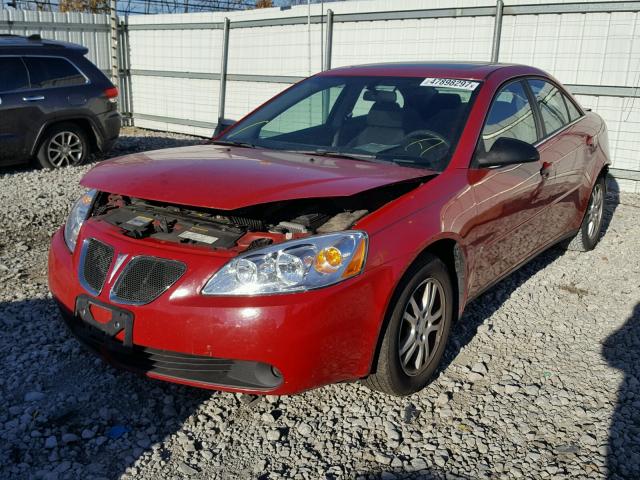 1G2ZG558764170716 - 2006 PONTIAC G6 SE1 RED photo 2