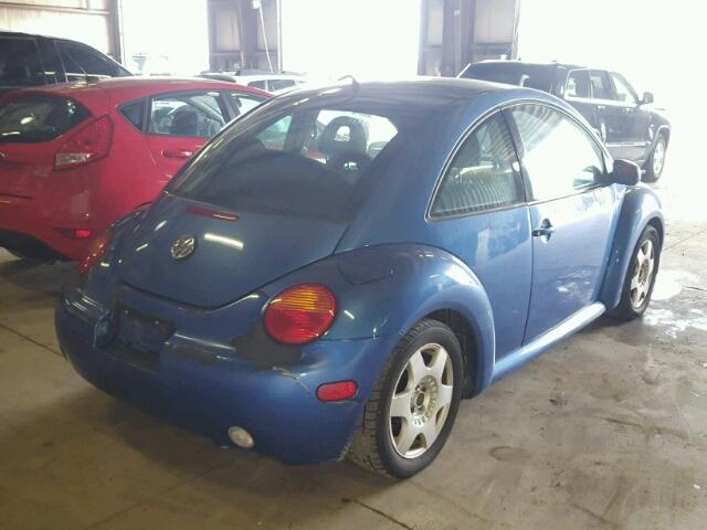 3VWCS21C91M424235 - 2001 VOLKSWAGEN NEW BEETLE 蓝色 照片 4