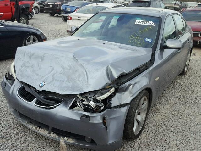 WBANE53546CK78531 - 2006 BMW 525 I GRAY photo 2
