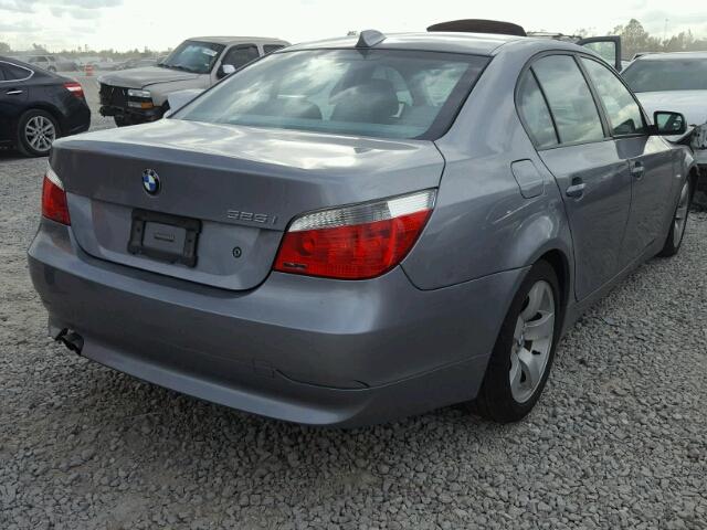WBANE53546CK78531 - 2006 BMW 525 I GRAY photo 4