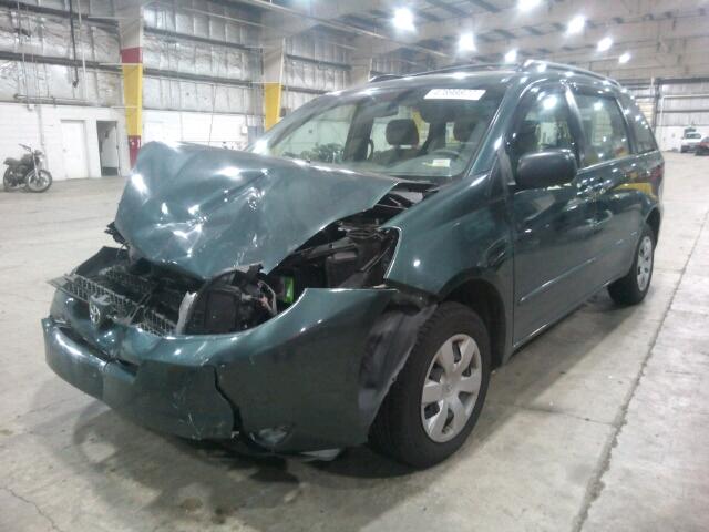 5TDZA23C15S253628 - 2005 TOYOTA SIENNA CE GREEN photo 2