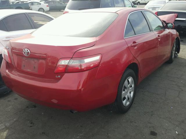 4T1BE46K87U150916 - 2007 TOYOTA CAMRY NEW RED photo 4