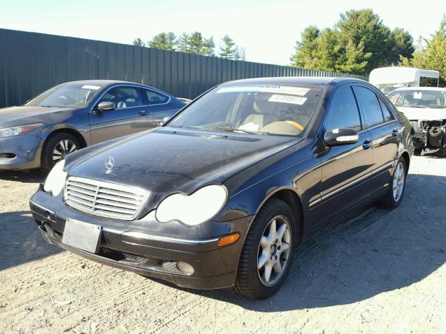 WDBRF61J01F117719 - 2001 MERCEDES-BENZ C 240 BLACK photo 2