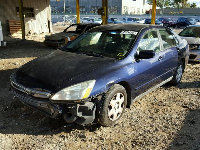 3HGCM56497G705704 - 2007 HONDA ACCORD LX BLUE photo 2