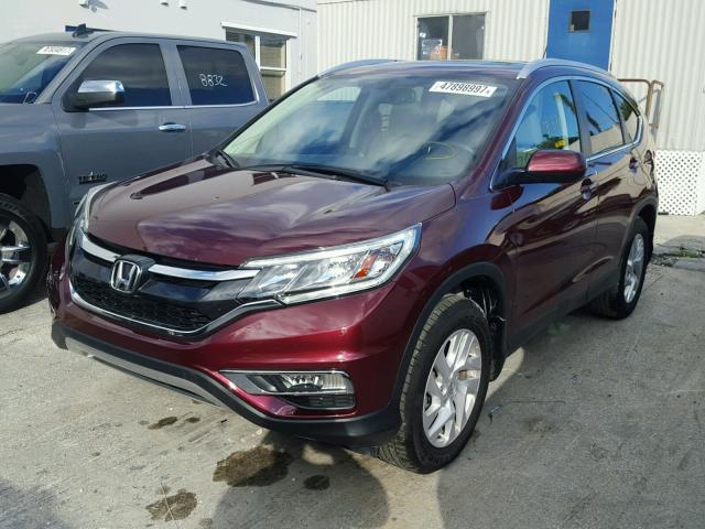 2HKRM3H79GH532570 - 2016 HONDA CR-V EXL BURGUNDY photo 2