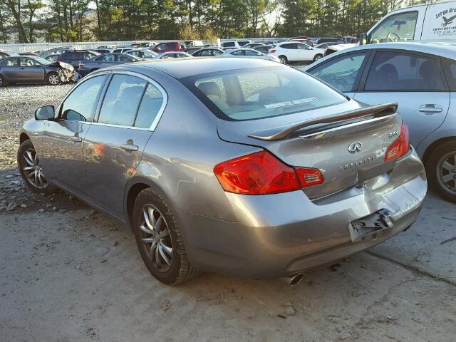 JNKBV61F17M812229 - 2007 INFINITI G35 GRAY photo 3