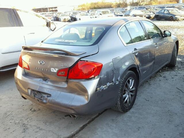 JNKBV61F17M812229 - 2007 INFINITI G35 GRAY photo 4