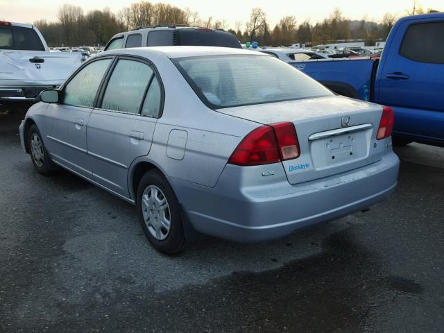 2HGES16632H526964 - 2002 HONDA CIVIC LX SILVER photo 3